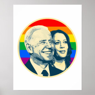 Biden Harris Rainbow Pride Poster