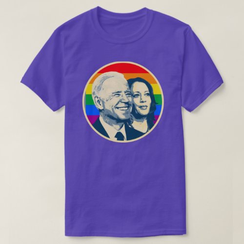 Biden Harris Rainbow Pride T_Shirt