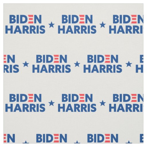 Biden / Harris Star Pattern Blue and White Fabric