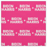 Biden / Harris Star Pattern White Logo Red Pink Fabric
