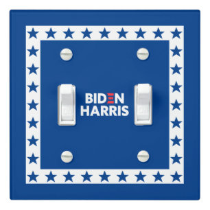Biden / Harris Stars Frame White Blue Light Switch Cover