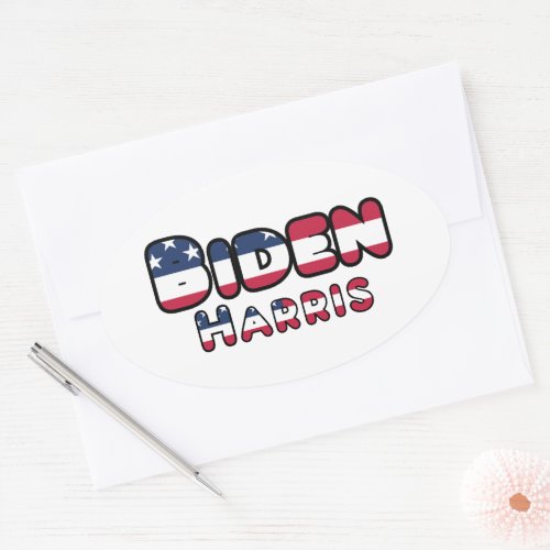 Biden Harris Support US President Election 2020 Oval Sticker