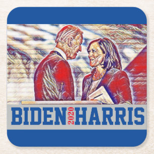 Biden Harris Together 2020 Square Paper Coaster