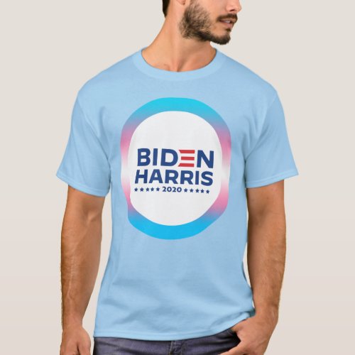 BIDEN HARRIS Trans Pride Button T_Shirt