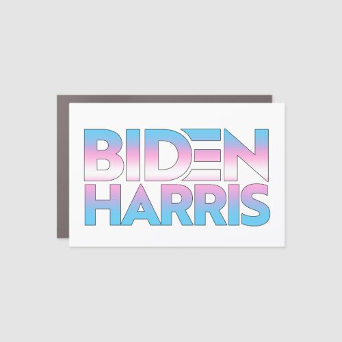 Biden Harris Trans Pride Car Magnet