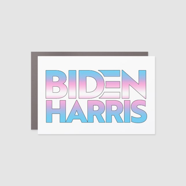 Biden Harris Trans Pride Car Magnet (Front)