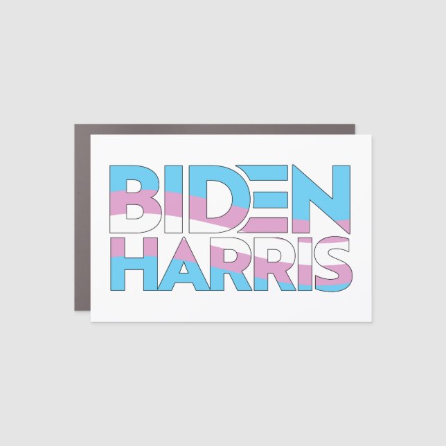 Biden Harris Trans Pride Car Magnet (Front)