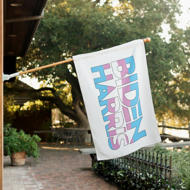 Biden Harris Trans Pride House Flag (In SItu)