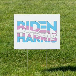 Biden Harris Trans Pride Sign