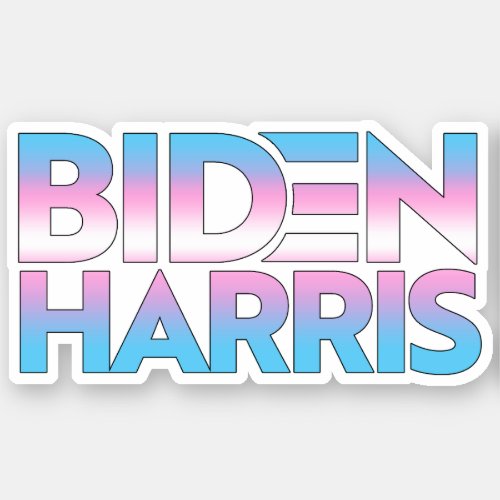 Biden Harris Trans Pride Sticker