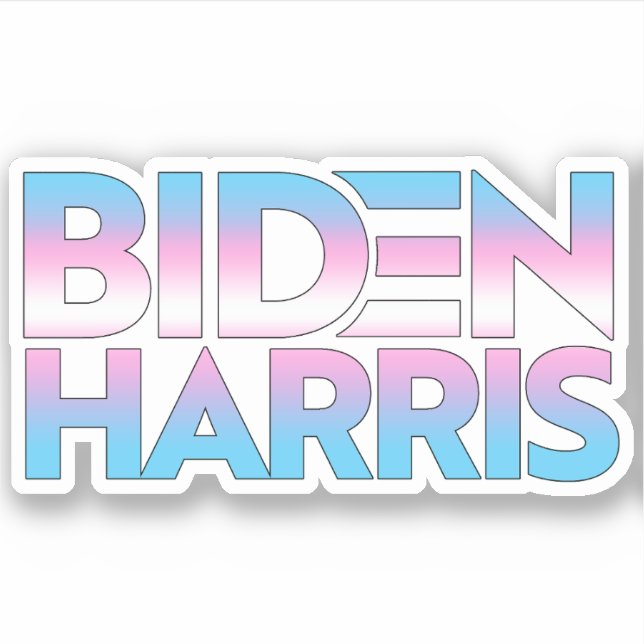 Biden Harris Trans Pride Sticker (Front)