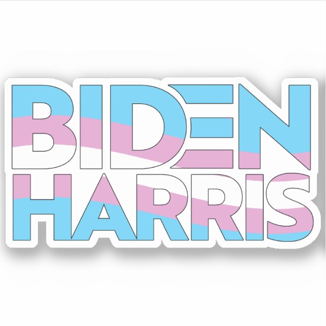 Biden Harris Trans Pride Sticker (Front)