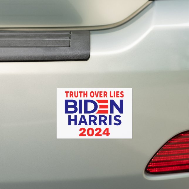 Biden Harris Truth Over Lies 2024 Election  Car Magnet (In Situ)