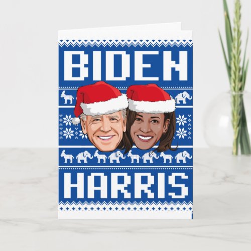 BIDEN HARRIS UGLY CHRISTMAS SWEATER CARD