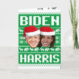 BIDEN HARRIS UGLY CHRISTMAS SWEATER CARD