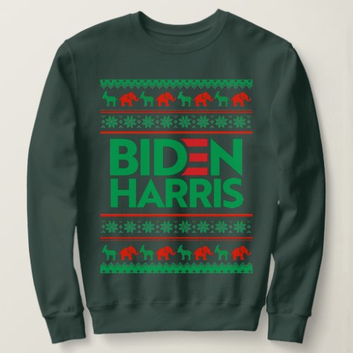 BIDEN HARRIS UGLY CHRISTMAS SWEATER Green