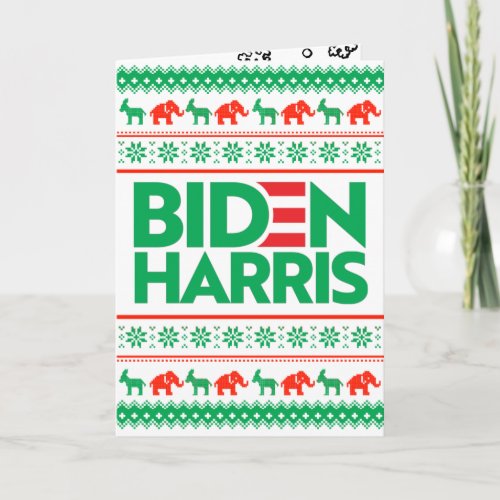 BIDEN HARRIS UGLY CHRISTMAS SWEATER Green Card
