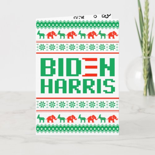 BIDEN HARRIS UGLY CHRISTMAS SWEATER Green Card