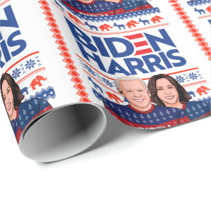 BIDEN HARRIS UGLY SWEATER WRAPPING PAPER
