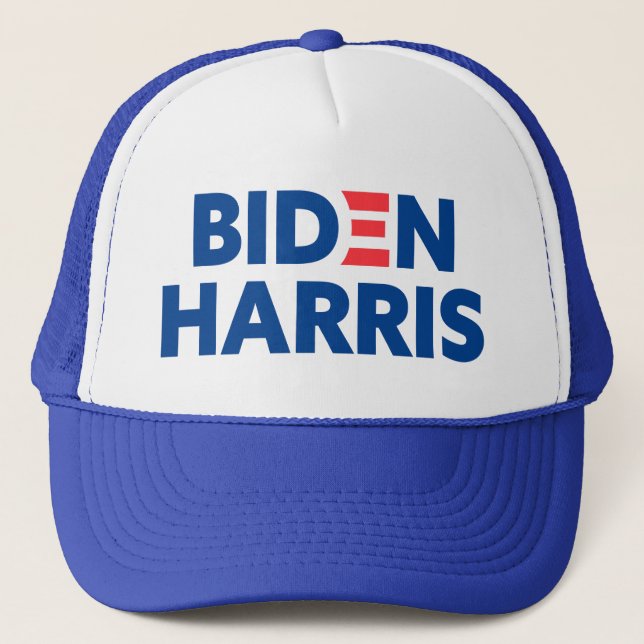 Biden / Harris White and Blue Trucker Hat (Front)