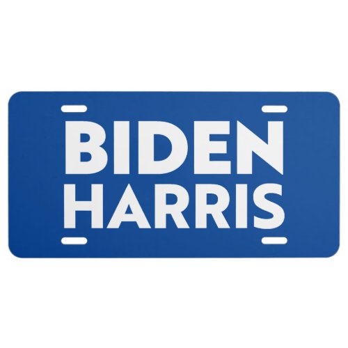 Biden Harris white blue _ License Plate