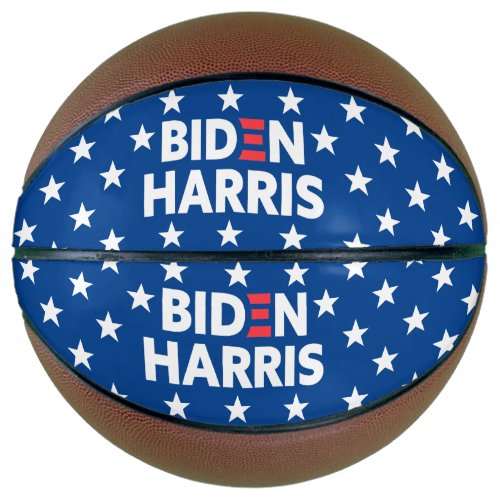 Biden  Harris White Stars Pattern Blue Basketball