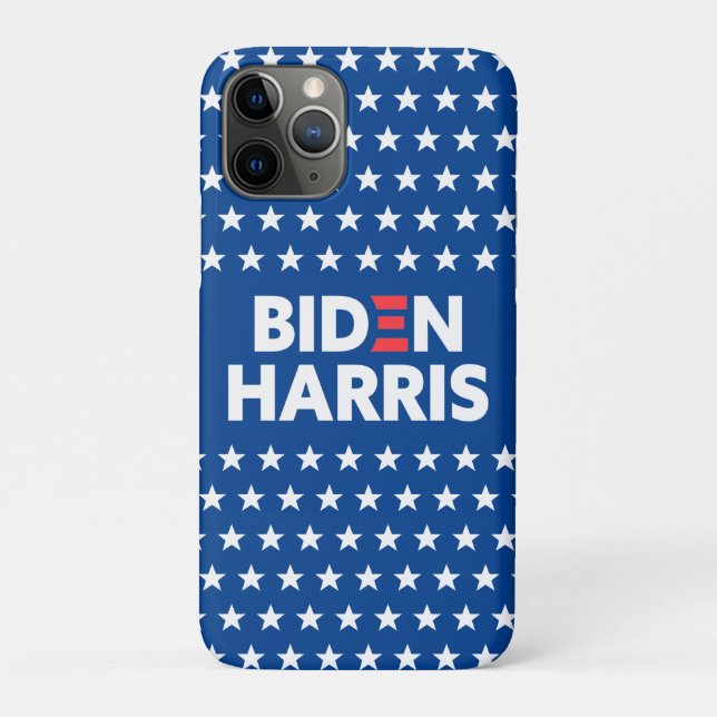 Biden / Harris White Stars Pattern Blue Case-Mate iPhone Case (Back)