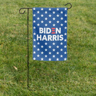Biden / Harris White Stars Pattern Blue Garden Flag