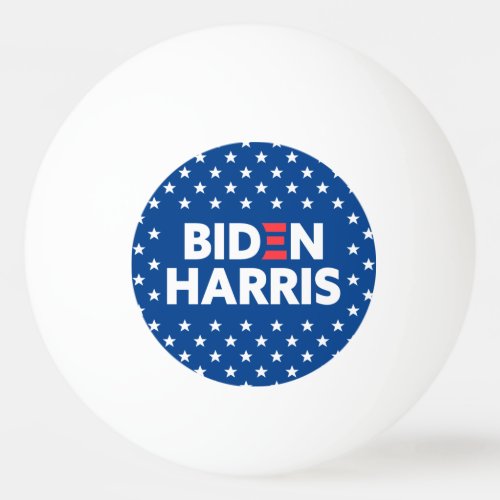Biden  Harris White Stars Pattern Blue Ping Pong Ball