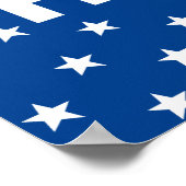 Biden / Harris White Stars Pattern Blue Poster (Corner)