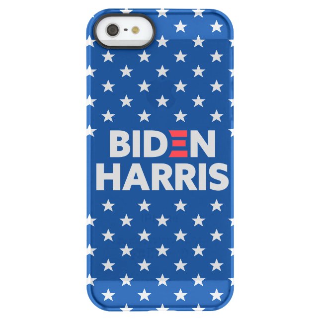 Biden / Harris White Stars Pattern Blue Uncommon iPhone Case (Back)