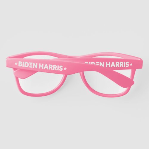 Biden  Harris White Stars Pink Sunglasses