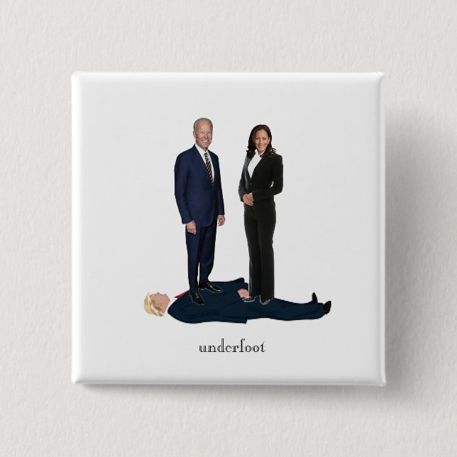 Biden / Harris with Trump Underfoot Button (Front)
