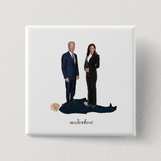 Biden / Harris with Trump Underfoot Button