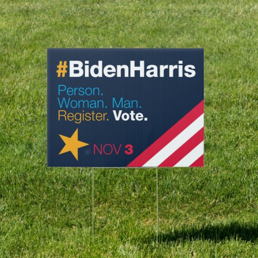 Biden Harris Yard Sign (24 x18) Zazzle