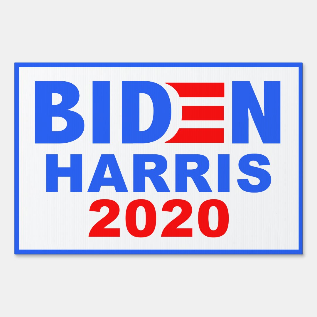 Biden Harris yard sign small Zazzle