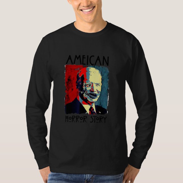 Biden Horror American Zombie Story Halloween Joe T-Shirt (Front)