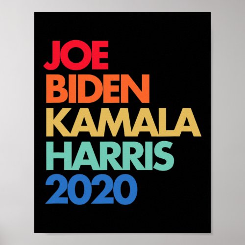 Biden Inauguration 2021 Kamala Harris 2020 Rainbow Poster