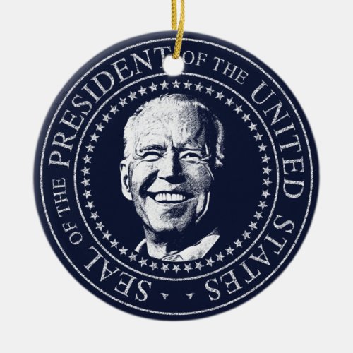 Biden inauguration day seal of the president ceramic ornament