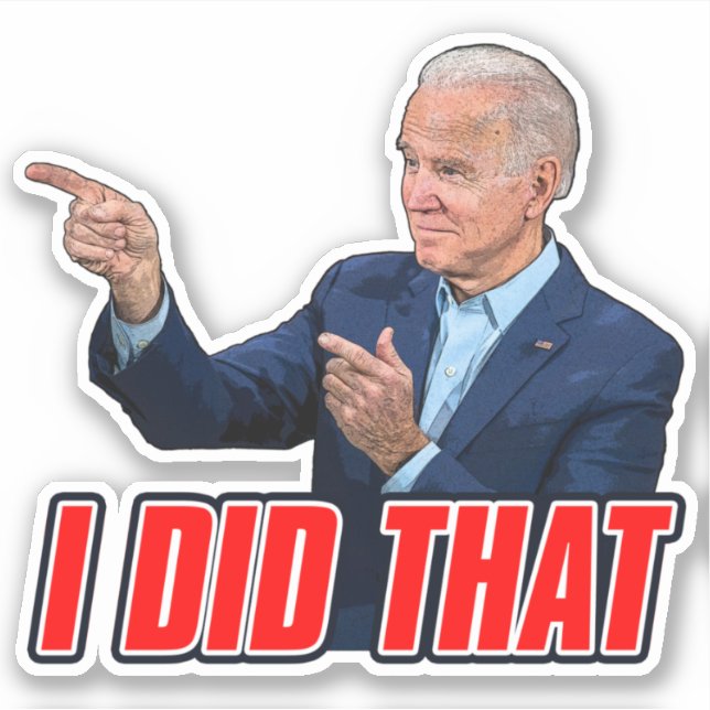 Biden inflation anti Biden Pro trump 2024 Sticker (Front)