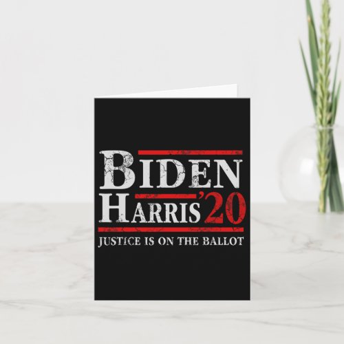 Biden Kamala Harris Justice Is On The Ballot 2020  Card