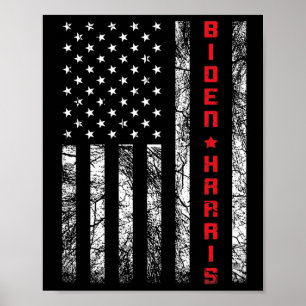 Biden Kamala Harris Vintage Usa Flag - Biden Harri Poster