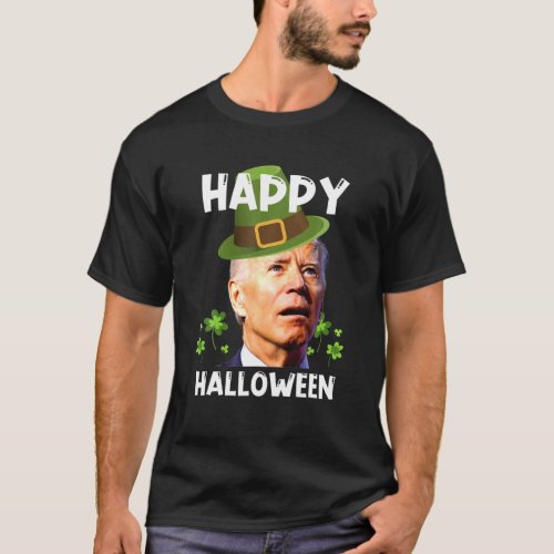 Biden Leprechaun Confused St Patricks Day Happy Ha T_Shirt