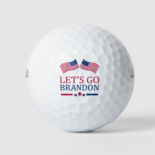 Biden Lets Go Brandon USA Stars Flag Golf Balls