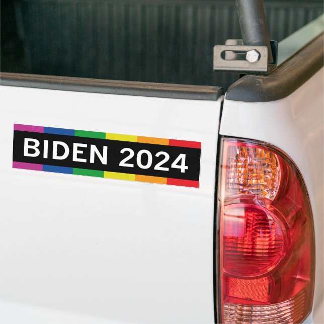 Biden LGBT 2024 Bumper Sticker (On Truck)