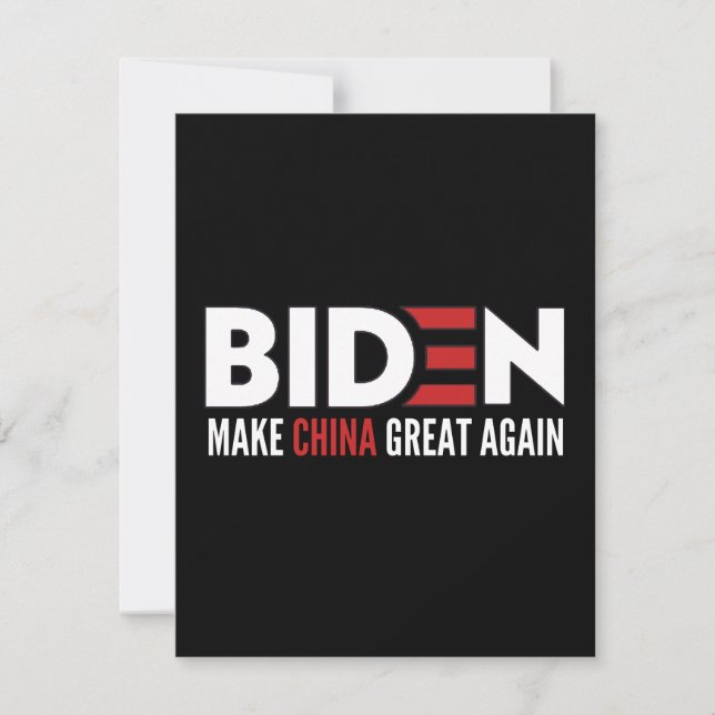 biden Make China Great Again Save The Date (Front)