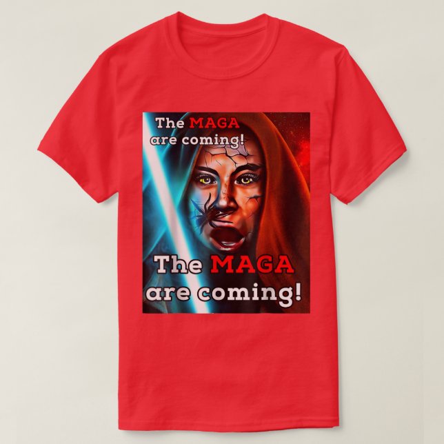 Biden Midnight Ride MAGA Are Coming Adult Costume  T-Shirt (Design Front)