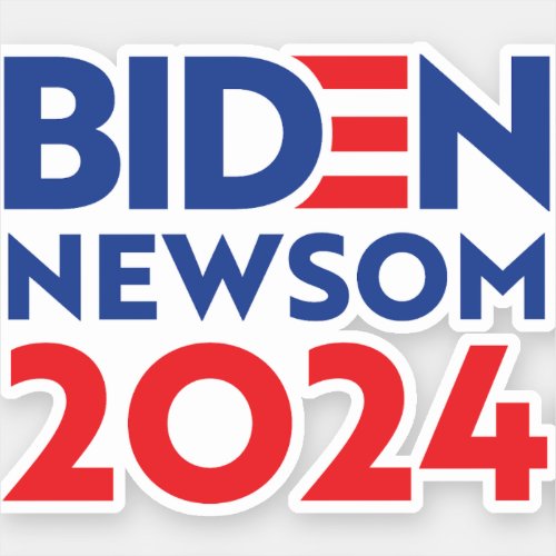 Biden Newsom 2024 Sticker