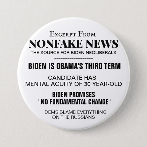 Biden Nonfake News Button