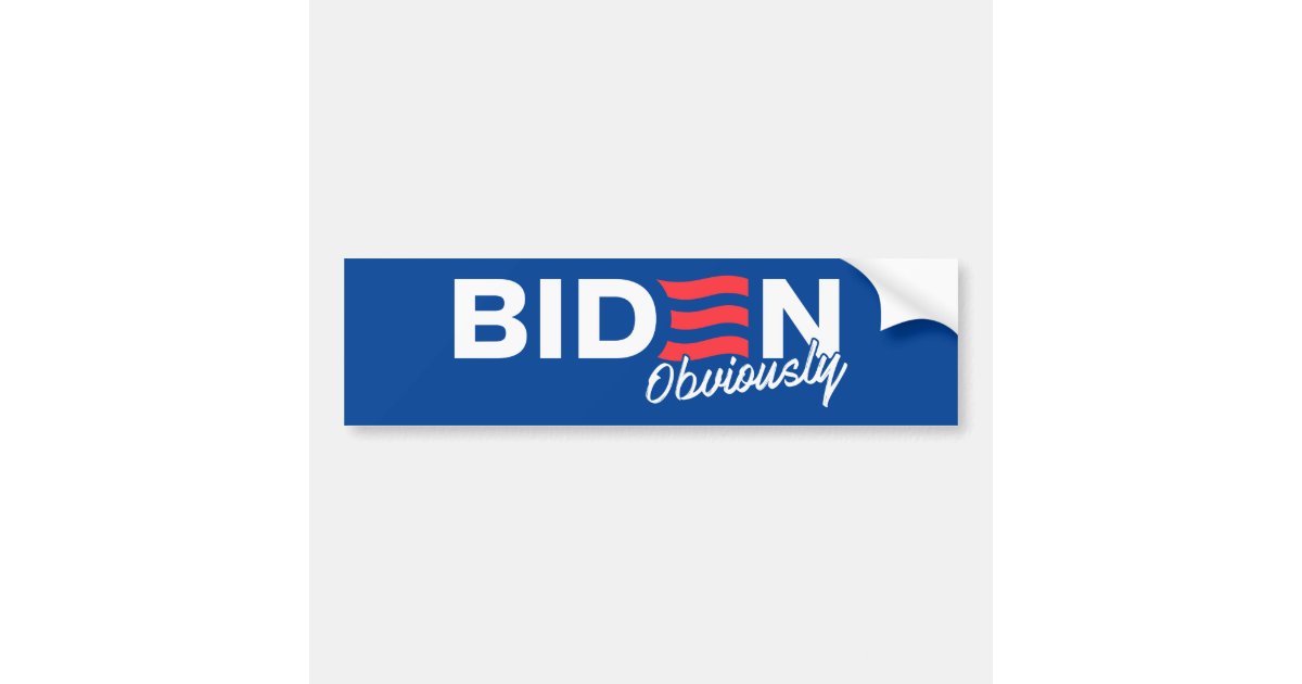 Biden Obviously New Logo 2024 Bumper Sticker Zazzle